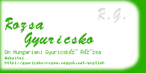 rozsa gyuricsko business card